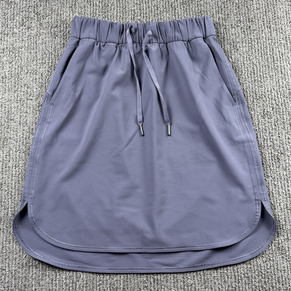 Lululemon Womens 4 On The Fly Skirt Pull On Pockets Athleisure Outdoor Grey
